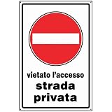 Cartello In Alluminio "Proprietà Privata" 30x20 Cm – Made In Italy, Resistente A Intemperie E UV