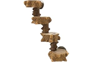 SYNYEY Vogelplattform,Haustier Papageien Kletterholz - Vogelleiter-Spielzeug, Holz-Papageien-Vogel-Barsch-Ständer-Plattform für Haustier-Training, Spielen, Vogelkäfig-Zubehör, Dekoration