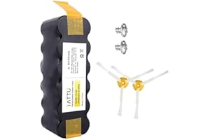 Tattu 14,4V NiMH Akku 4500mAh für iRobot Roomba 500 600 700 800 Serie Ersatzakku passend für R3 irobot 581 450 700 605 621 880 785 mit Ersatzteilen