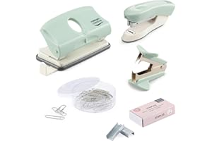 Vaessen Creative 1618-104 Schreibtisch Set, Mintgrün, 5 Stück, Ideal für das Büro, den Bastelraum oder die Schule, Mint green, One size