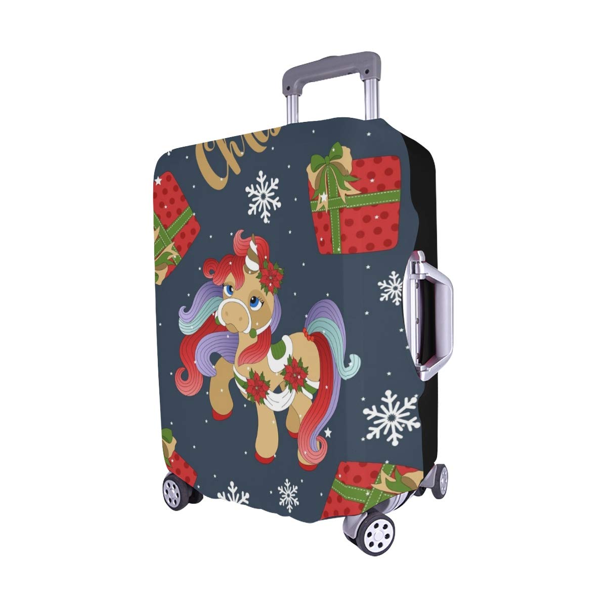 Seamless-Muster-Weihnachten-Pony-festlichen-Elementen-Muster-Spandex-Staubschutz-Trolley-Protector-case-Fall-reisegepck-auf-285-x-205-cm-beschtzer-Koffer