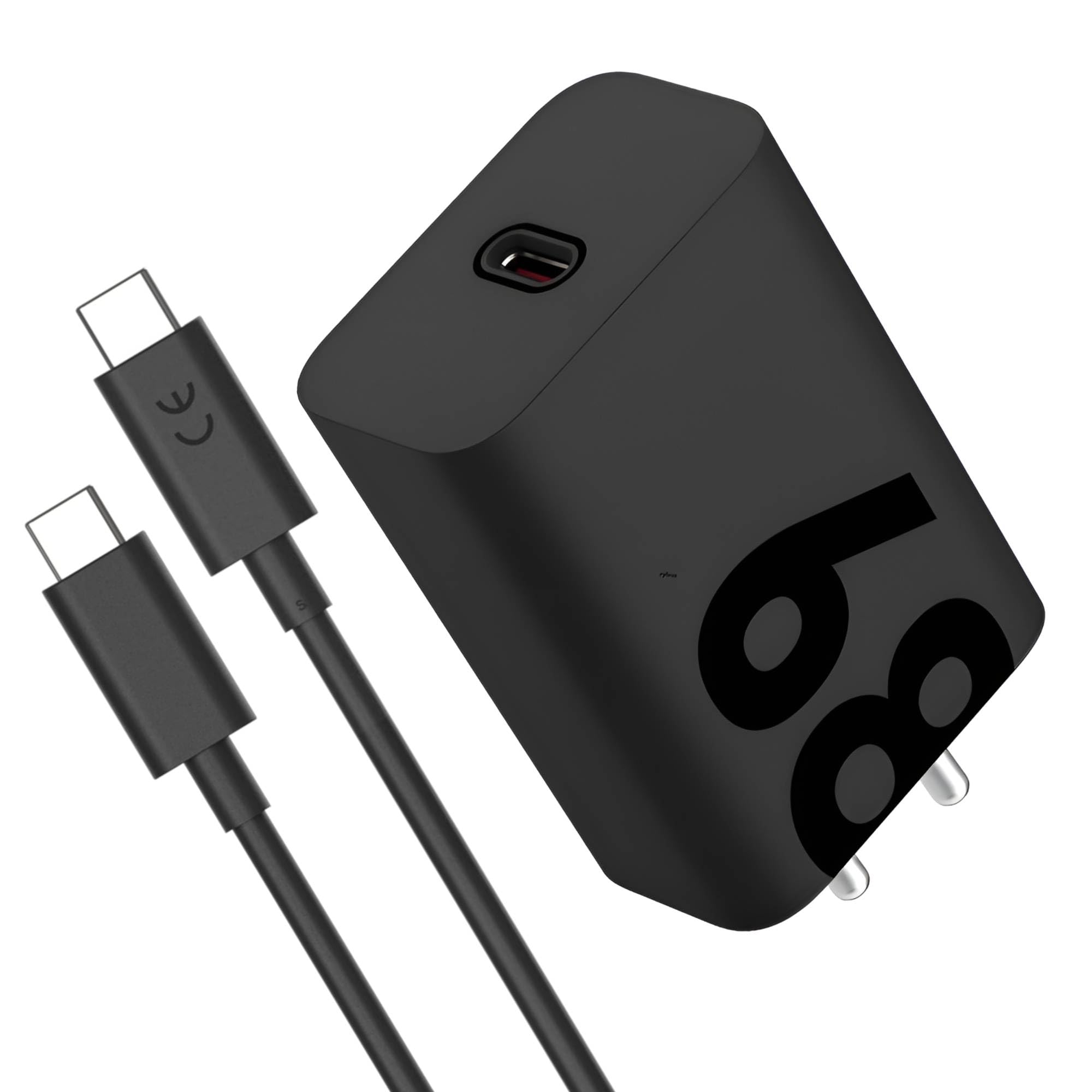 Motorola 68W Turbo Charger with 1M Type C Cable for Motorola G85/G45/G35/G64/Edge 50 Neo/50 Ultra/50 Fusion/50 Pro/40 Neo/Moto e13/e40/Razr 50 Ultra/Think Phone 25 & Other USB C 68Watt Adaptor, Black