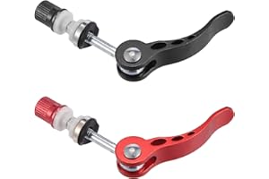 X AUTOHAUX 2pcs 6mm Aluminium Alloy Bike Seat Post Quick Release Pin Red Black