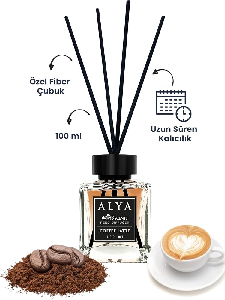 ALYA ALYA Nature's Scents Coffee Latte Bambu Çubuklu Oda Kokusu - Latte Kokusu