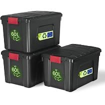 Iris Ohyama, Large Plastic Storage Box, 60L Garage Storage Box