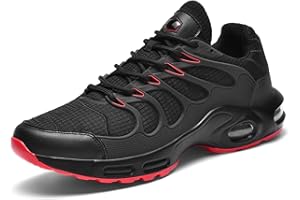 Amsion Homme Air Chaussures de Course à Pied Tendance pour avec Coussin Mode Baskets décontractées pour la Marche Le Tennis Le Basket-Ball la Gym Les Sports