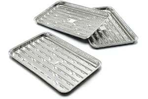 RINTALEN Barbecue Lot De Poêles 10 Bols En Aluminium Pour Griller Plus Saine – Idéal Dans Le Jardin Four Cheminée Alu Grill Set Pièces À Fumée Propre Plateaux Pratique Robuste Léger Polyvalent Réutilisable
