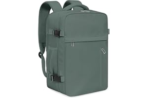 KIRFEIHT Sac a dos de Voyage 40x20x25 pour Ryanair - Sac à dos Bagage Cabine - Sacoche pour Ordinateur Portable -Vert