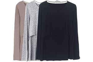 Smallshow Women's Long Sleeve Breastfeeding Top Maternity Nursing T-Shirt Pregnancy Clothes