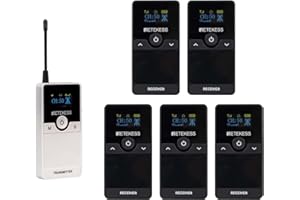 Retekess TT116 Audio-Tourguide-System, Kabelloses Tourguide-System, Tourguide-Mikrofon, Rauschunterdrückung, 200 m, Tourguide-Set für Tourismus, Fabrik, Hochschule (1 Sender, 5 Empfänger)