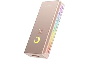 HIDIZS S10 Dongle MQA asymétrique et équilibré, MQA 16X, PCM 32 bits/384 kHz, DSD256, ampli de décodage Audio Portable avec lumière LED RVB pour Android, Windows, Mac OS, iPad OS, iOS (Or Rose)