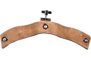 NBGRVB Drum Damper Flip Mute Drum Key Tool, Leather Mute Silencer Drum Dampeners Tone Control For Tom Drum Snare Drum (Brown Large)