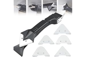 CXAFQ 3 en 1 Herramientas de Calafateo de Silicona, Calafateo Del Silicón para La Esquina de La Ventana Cocina Baño,Con 5 Aplicador silicona,aplicador silicona, Kit de Removedor de Silicona