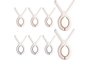 CRITIVE-SHOP 8 sztuk klamerek do ręczników plażowych, klamerek do ręczników plażowych, mocne trzymanie, duże klamerki do ręczników, na plażę, do ogrodu, na basen, do leżaków (duże i średnie)