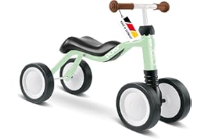 PUKY WUTSCH | Sicheres Rutschfahrzeug | Kinder Laufrad ab 1 Jahr & Lauflernrad ab 1 Jahr | Mit Pendelachse | Sicherheitslenkergriffe | Balance Bike für In- und Outdoor | Farbe Pastell Green