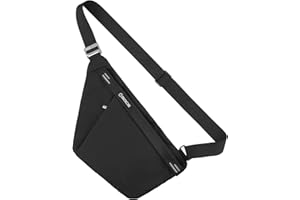 Tibroni Sling Crossbody Bag Multi-Pocket Schultertasche, Umhängetaschen, Herrentasche Klein, Wasserfeste Bauchtasche mit Reflexstreifen, Anti-Diebstahl Brusttasche für Herren