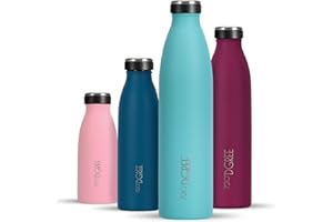 720°DGREE Vaccum izolowana butelka na wodę “milkyBottle“ - 750 ml - szczelna, nie zawiera BPA - termos ze stali nierdzewnej do uprawiania sportu, na siłownię, jogę, dla dzieci, na zewnątrz, na napoje gorące, zimne i gazowane