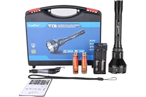 TrustFire T70 Linterna 2300 Lúmenes con XHP-35HI LED, IPX8, 1000 Metros de Alcance, 1 o 3 Modos de Uso, Nº1 Linterna Caza Profesional Largo Alcance Pesca, Caza, Camping
