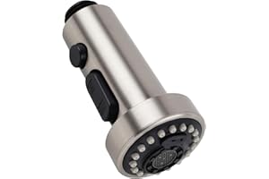 Hibbent 3 Function Kitchen Tap Spray Head Replacement Part, Pull Out Spray Head for Kitchen Faucet, Tap Faucet Attachment, G1/2, Brushed Nickel