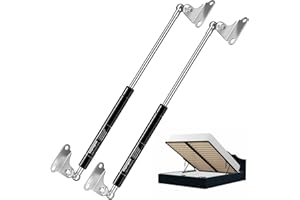 Vepagoo 500MM 890N/200lb Gas Struts Universal adjustable 20inch Lift Support Springs with Mounting Kit for Ottoman Bed, Heavy lid, Floor Hatch Door (fit 72kg-99kg lid), 2PCS