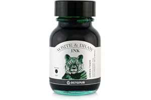 OCTOPUS FLUIDS Octopus Write and Draw Ink 337 Green Tiger, tinta resistente al agua para escritura y dibujo, tinta de caligrafía, tinta de dibujo resistente a la luz para pluma estilográfica, lápiz de vidrio,