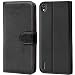 Produktbild Huawei Ascend P7 Tasche Bookstyle Schwarz, PU LEDER Hülle Schwarz, Handyhülle Ascend P7 Flip Case Wallet, Booklet Cover Brieftasche Etui Schutzhülle mit Kartenfächer, Huawei Ascend P7 (5,0 Zoll (12,7 cm)