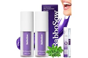 HLIAZJM Dentifrice Blanchissant Violet,3PCS Dentifrice Correcteur de Couleur V34,Dentifrice Blancheur,Dentifrice V34,Dentifrice Correcteur Violet,Dentifrices de Nettoyage Buccal pour Blanchiment des Dents
