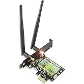 WiFi Card 5400Mbps 6E Wireless WiFi Bluetooth 5.3 PCIe Network Card, Intel WiFi 6E AX210 Chip, 6GHz/5GHz/2.4GHz PCI Express B