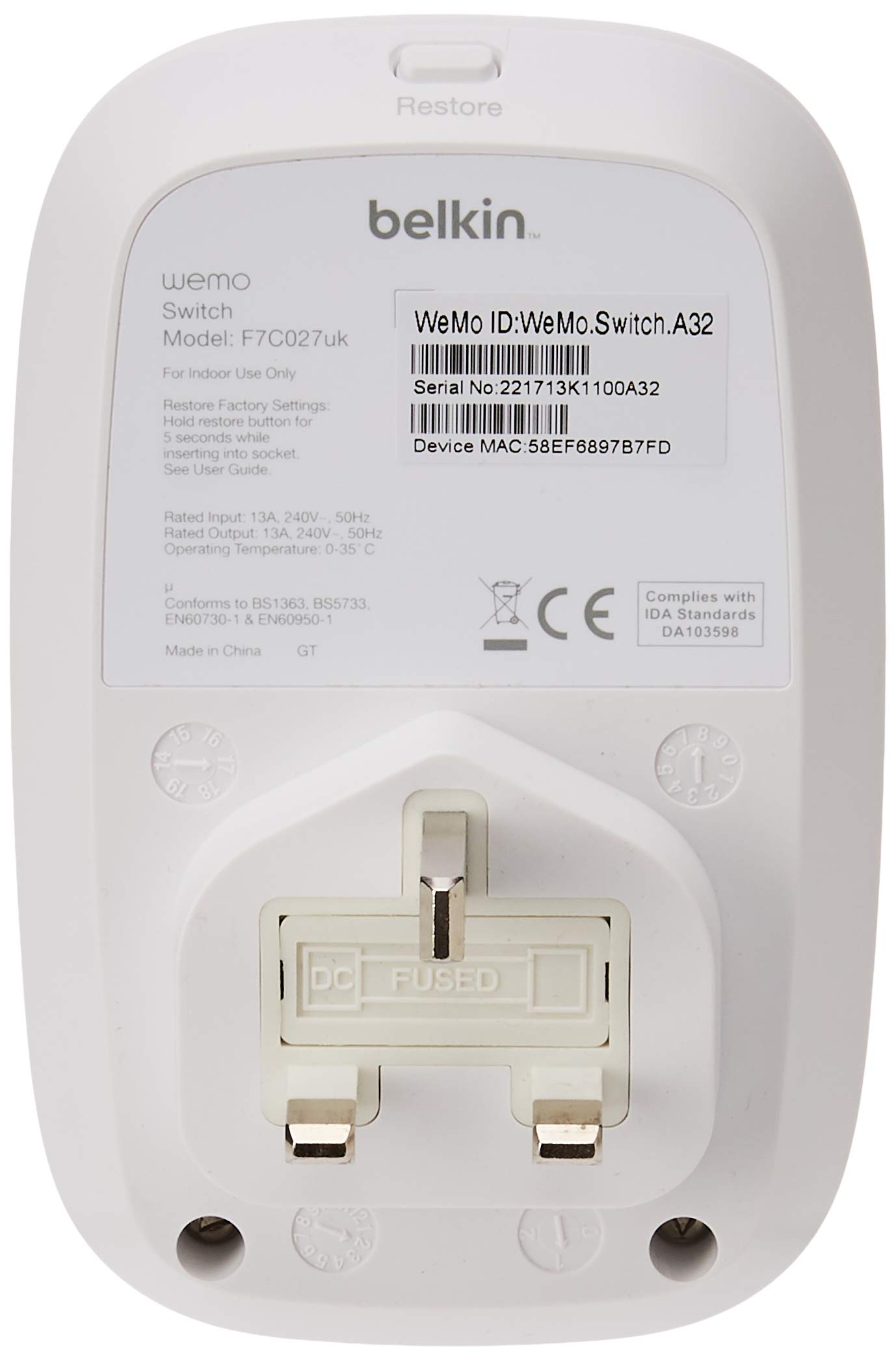 Belkin WeMo F7C027uk Switch Smart Plug (Wi-Fi Smart Plug, Control Lights and Appliances from Phone, Works with Amazon Alexa) - Image 5