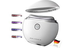 ‎ROLANDUS EMS Gua Sha,Rolandus® Gesichtsmassagegerät Gua Sha Elektrisch mit Vibration & Wärme Gesichtsformungswerkzeug mit Rot,Blau,Grün&Buntfarbigslicht Face Massager Für Gesicht Anti Falten Anti Aging