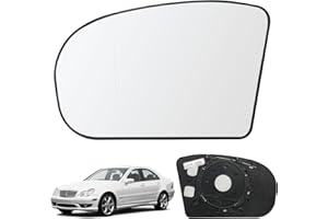 RASHION Cristal De Retrovisor Calefactable Izquierda Compatible con Mercedes-Benz Clase C W203 CL203 S203 Clase E W211 S211 Espejo Retrovisor