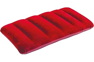 GESAR ART IN PROGRESS Gesar Cuscino Gonfiabile ultraleggero da Campeggio - Comprimibile - Compatto e Confortevole - Utilizzabile come accessorio da Campeggio, in Piscina e in spiaggia al mare. (Rosso)
