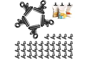 ZORTVUL 40 Pièces Coideal Pince Bulldog Charnière Grosse Pince À Dessin En Métal Grand, Pinces Papier A Accrocher Pour Bureau Fichier Domicile Photo (Noir)