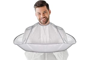 BelonLink Mantella per Tagliare i Capelli, Mantellina a Forma Di Ombrello, per Taglio di Capelli, per Parrucchiere, Barbiere Di Famiglia, l'uomo Donna, Grigio Argento