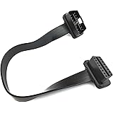 YTK Câble de diagnostic OBD2 de voiture 16 broches mâle vers femelle Câble plat OBDII Câble de diagnostic adaptateur mâle