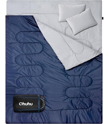Trespass Catnap Sac de couchage double 3 saisons Camping Voyage 180 cm x 140 cm