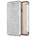 Produktbild iPhone 7 Plus Hülle,iPhone 8 Plus Hülle,Surakey iPhone 8 Plus Lederhülle Handyhülle Wallet Brieftasche Flip Tasche Schutzhülle,Bling Glänzend Flip Hülle Handy Tasche Hülle Cover Etui Schwarz