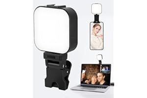 KANGTAIXIN 64 LED Lumiere Telephone Photo - Portable Selfie Light 5 Modes d'eclairage et Luminosité pour iPhone/Camera/Camescope/Ordinateur - Lampe Selfie pour Vlog Photographie Videoconference