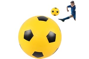 Baoqifong Ballon De Foot Silencieux, Ballon D'entraînement Silencieux sans Bruit, Football Sportif Amusant, Ballon De Football Intérieur Et Extérieur en PVC, pour Adultes Et Enfant, 21 CM