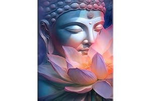 CEOVR DIY Diamond Painting Buda Kit,5D Pintura Diamante,30x40 cm Taladro Completo DIY Diamante Art Painting, Flowers Punto de Cruz Diamante Kit para Adultos y Niños