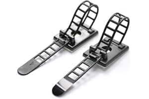 LITETOUR 50 Pieces Nylon Cable Zip Ties with Adhesive Backing and Optional Screw Mount - Reusable Cable Management Clips for Wires and Cords - Adhesive Cable Ties for Home and Office Organisation