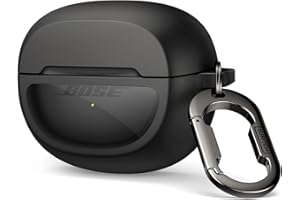 SURITCH Przezroczyste etui kompatybilne z nowymi słuchawkami dousznymi Bose Ultra Open (2024), trwałe, odporne na wstrząsy etui ochronne z TPU, z karabińczykiem i brelokiem i przezroczystym okienkiem