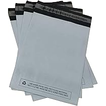 Sacs Postaux Gris Autocollants - Imperméables, Indéchirables, 40,6 X 53,3 Cm - Lot De 200, Parfaits Pour L'expédition Et Le Rangement