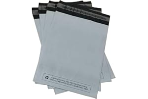 CAPRA FALCONERI Lot de 5 grandes enveloppes en polyéthylène avec fermeture autocollante Gris 43,2 x 55,9 cm