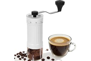 CEVING Mini moulin à café manuel avec 40 réglages, portable et conique pour voyage, camping, bureau, expresso, etc