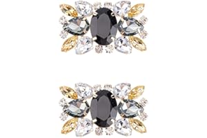 FINGERINSPIRE Cristallo strass scarpa clip strass lucido fibbia scarpa paio di clip scarpe da sposa scarpe da sposa ciondoli tacco alto decorazione per le donne