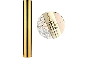 Heinaroman Rouleau Vinyle Adhésif - 30cm×152cm Chromée Or Repositionnable Film auto-Adhésif Pour Couper et Silhouette Cameo, Appliqué Dans Les Travaux Manuels et La Décoration de La Maison