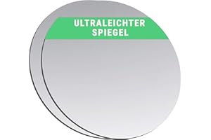 ‎FALKENHORN Falkenhorn Handspiegel – doppelseitiger, ultraflacher Acryl-Spiegel rund, ideal für Basteln, Kinder, Deko, DIY, Geldbörse, Kosmetik, Tasche – 5,0 cm (rund), 2 Stück