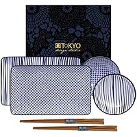 Tokyo Design Studio, Sushi Set, Nippon Blue Series, 6 piezas, Japón