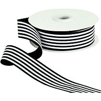 PATIKIL 1,5cm Nastro in Grosgrain a Righe Nero Rosso, 22